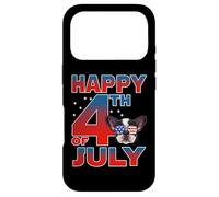 Carcasa para iPhone 17 Pro French Bulldog Dog American Flag Sunglasses Happy 4th July