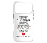 Carcasa para iPhone 17 Pro Friendship is Like Peeing In Your Pants Best Friend Coworker