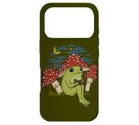 Carcasa para iPhone 17 Pro Frog Mushroom Hat Reading Book - Cottagecore Goblincore