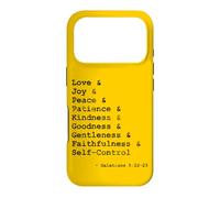 Carcasa para iPhone 17 Pro Frutas del Espíritu Palabras