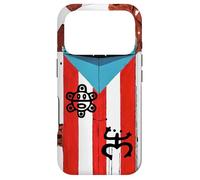 Carcasa para iPhone 17 Pro Funda con Bandera de Puerto Rico Coqui Sun Taíno Boricua Pride Cover