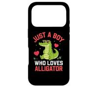 Carcasa para iPhone 17 Pro Funny Animal Crocodile, Just a Boy Who Loves Alligator