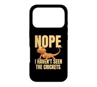 Carcasa para iPhone 17 Pro Funny Bearded Dragon Meme Nope I Haven't Seen The Crickets