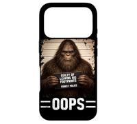 Carcasa para iPhone 17 Pro Funny Bigfoot Mugshot culpable de Dejar Huellas Grandes