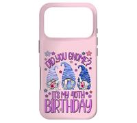 Carcasa para iPhone 17 Pro Funny Birthday Gnomes Did You GNOME Its My 40th Birthday