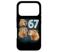 Carcasa para iPhone 17 Pro Funny Boys Girls 67 Meme Capybara Howling at The Moon 6 7