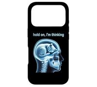 Carcasa para iPhone 17 Pro Funny Cat Hold On I'm Thinking Meme Graphic