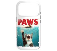 Carcasa para iPhone 17 Pro Funny Cat Paws Parody - Gato Persiguiendo Ratones Humor Amantes de los Gatos