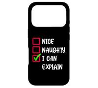 Carcasa para iPhone 17 Pro Funny Christmas Santa Clause Checklist Quotes Graphic