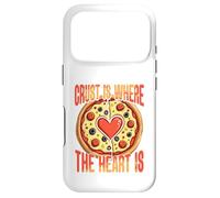 Carcasa para iPhone 17 Pro Funny Crust Is Where The Heart Is Pizza Couple