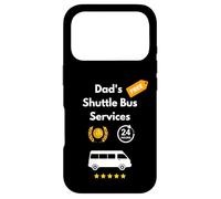 Carcasa para iPhone 17 Pro Funny Dad'S Shuttle Bus Service Ofrece Viajes a los niños en minibús