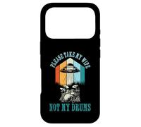 Carcasa para iPhone 17 Pro Funny Drummer Drumming Drum Kit Percussion Wife UFO Aliens