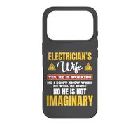Carcasa para iPhone 17 Pro Funny Electricians Wife Yes He's Working