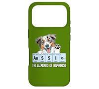 Carcasa para iPhone 17 Pro Funny Elements of Happiness Blue Merle Aussie Lover