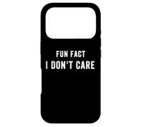 Carcasa para iPhone 17 Pro Funny Fact I Don't Care, Funny Saying Sarcastic Attitude