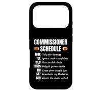 Carcasa para iPhone 17 Pro Funny Fantasy Football Commissioner Schedule Draft Day