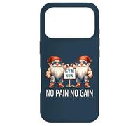 Carcasa para iPhone 17 Pro Funny Gym Gnomes In Dads Fitness Apparel No Pain No Gain