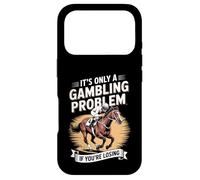 Carcasa para iPhone 17 Pro Funny Horse Racing Gambling Joke for Betting Fans Design