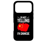 Carcasa para iPhone 17 Pro Funny I'm Not Yelling I'm Chinese | Bandera de China