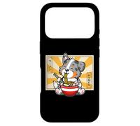 Carcasa para iPhone 17 Pro Funny Kawaii Japanese Ramen Blue Merle Border Collie Lover
