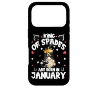 Carcasa para iPhone 17 Pro Funny King of Spades Birthday GNOME Legend Born In January
