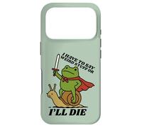 Carcasa para iPhone 17 Pro Funny Knight I Have to Say Weird Stuff Or I'Ll Die Frog