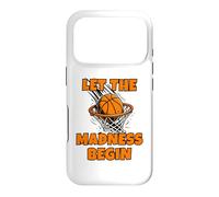 Carcasa para iPhone 17 Pro Funny Let The Madness Begin Basketball Bracket Players Lover