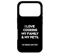 Carcasa para iPhone 17 Pro Funny Love Cooking My Family Use Commas Save Lives | Pun