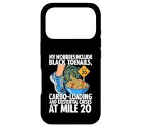 Carcasa para iPhone 17 Pro Funny Marathon Runner Carbo Loading Mile 20 Joke