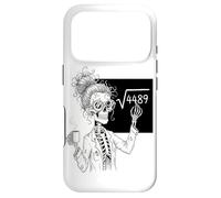 Carcasa para iPhone 17 Pro Funny Math Skeleton Teacher Coffee Algebra Science Lover