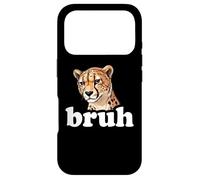 Carcasa para iPhone 17 Pro Funny Meme Bruh Bro Kids Savanah Cheetah Lover