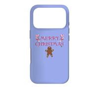Carcasa para iPhone 17 Pro Funny Merry Christmas Gingerbread Man Fun