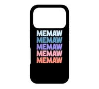 Carcasa para iPhone 17 Pro Funny Modern Repeated Text Design Memaw Grandmother