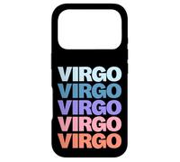 Carcasa para iPhone 17 Pro Funny Modern Repetitive Text Design Zodiac Virgo