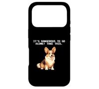 Carcasa para iPhone 17 Pro Funny Pixel bit Dangerous Video Gamer Tricolor Corgi Lover