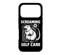 Carcasa para iPhone 17 Pro Funny Possum Scream Mental Health Screaming is Self Care