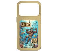 Carcasa para iPhone 17 Pro Funny Retired Not My Problem Anymore Scuba Bigfoot