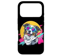 Carcasa para iPhone 17 Pro Funny Retro Vintage 80s Blue Merle Australian Shepherd Lover