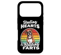 Carcasa para iPhone 17 Pro Funny Retro Vintage Stealing Hearts Farts Boxer Dog Lover
