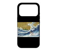 Carcasa para iPhone 17 Pro Funny Retro Vintage Surfing A Wave Piebald Dachshund Lover