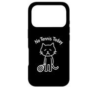Carcasa para iPhone 17 Pro Funny Sad Cat Meme No Tennis Today Jugador Deportivo Hombres Mujeres