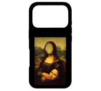 Carcasa para iPhone 17 Pro Funny Sarcasm Oil Painting Mona Lisa Take Off Her Face Mask