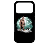 Carcasa para iPhone 17 Pro Funny Sasquatch Bigfoot Walking Boston Terrier Dog Lovers