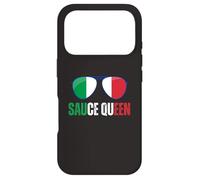 Carcasa para iPhone 17 Pro Funny Sauce Queen Italiano Diciendo Italia Bandera Cocina Nona