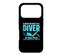 Carcasa para iPhone 17 Pro Funny Scuba Dive Be Nice To A Diver Diving For Men Women