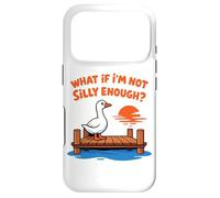 Carcasa para iPhone 17 Pro Funny Silly Goose Dock Meme ¿Qué Pasa si no Soy lo Suficientemente Tonto