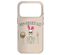 Carcasa para iPhone 17 Pro Funny Skeleton Easter Egg Hunt Humor Egg Day