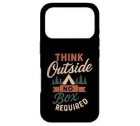 Carcasa para iPhone 17 Pro Funny Think Outside Camping Naturaleza Amante de la Vida SIL