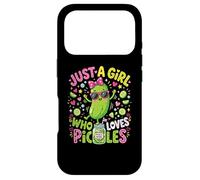 Carcasa para iPhone 17 Pro Funny Toddler Pickle Costume, Just a Girl Who Loves Pickles