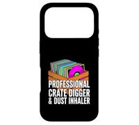 Carcasa para iPhone 17 Pro Funny Vinyl Record Collector Crate Digger Dust Inhaler